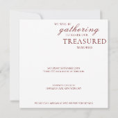 Red Kardinal Celebration of Life Foto Einladung (Rückseite)