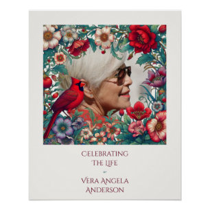 Red Kardinal Celebration of Life FOTO Poster