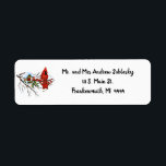 Red Kardinal Christmas Return Address Label<br><div class="desc">Weihnachtsaufkleber vom Roten Kardinal</div>