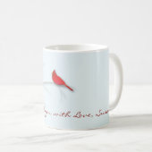 Red Kardinal Editable Tasse (VorderseiteRechts)