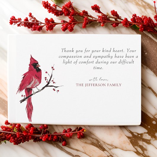 Red Kardinal Foto Beerdigung Danke