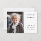 Red Kardinal Foto Beerdigung Danke Karte (Rückseite)