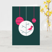 Red Kardinal Holiday Card Karte (Gelbe Blume)