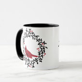 RED KARDINAL in BERRY WREATH Tasse (Vorderseite Links)