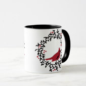 RED KARDINAL in BERRY WREATH Tasse (VorderseiteRechts)