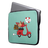 Red Kardinal Lovers on Scooter Laptopschutzhülle (Vorderseite Links)
