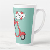 Red Kardinal Lovers on Scooter Milchtasse (Rechts)