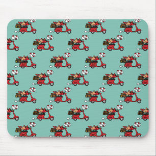 Red Kardinal Lovers on Scooter Mousepad