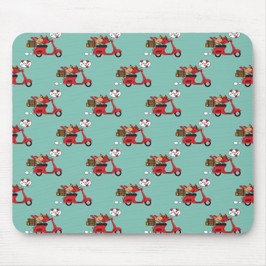 Red Kardinal Lovers on Scooter Mousepad (Vorne)