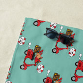 Red Kardinal Lovers on Scooter Strandtuch (Beispiel)