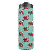 Red Kardinal Lovers on Scooter Thermosbecher (Vorderseite)