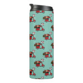 Red Kardinal Lovers on Scooter Thermosbecher (Nach rechts gedreht)