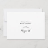 Red Kardinal Moderne Script Liebe und Danke Holida (Rückseite)