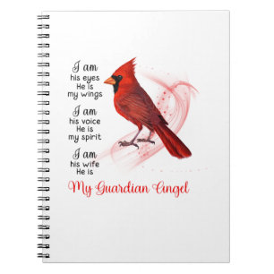 Red Kardinal My Guardian Angel Notizblock