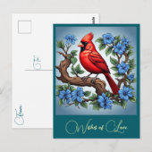 " RED KARDINAL " POSTKARTE (Vorne/Hinten)