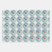 Red Kardinal Snow Winter Art Wrapper Papier (Vorderseite 2)
