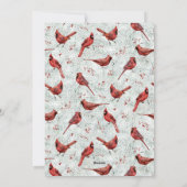 Red Kardinal Snowy Pine Branch Weihnachten (Rückseite)