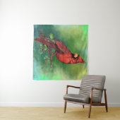 Red Kardinal Tapestry Wandteppich (Beispiel (Horizontal))