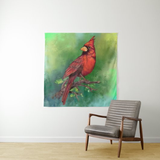 Red Kardinal Tapestry Wandteppich (Beispiel)