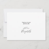 Red Kardinal Watercolor Monogram Liebe & Danke (Rückseite)