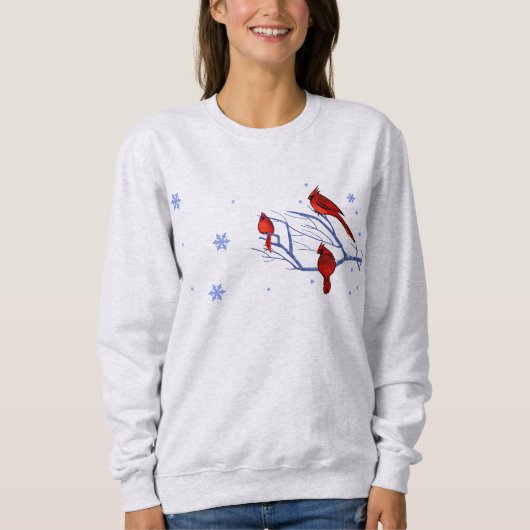 Red Kardinals Weihnachtsgeschenk Sweatshirt (Vorderseite)