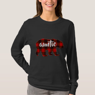 Red Kariert Auntie Buffalo Matching Family Pajama T-Shirt