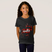 Red Kariert Auntie Buffalo Matching Family Rentier T-Shirt (Vorne ganz)
