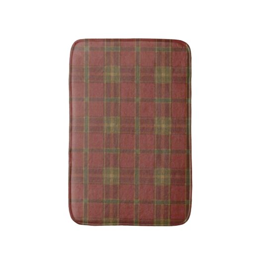 Red Kariert Bath Mat Badematte (Vorderseite Vertikal)