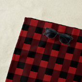 Red Kariert Beach Handtuch (Beispiel)