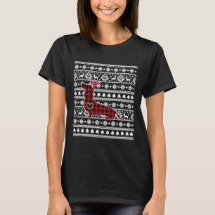 Red Kariert Buffalo Dackel Dog Christmas Pajamas T-Shirt