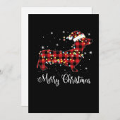 Red Kariert Buffalo Dackel Frohe Weihnachten Pajam (Vorne/Hinten)