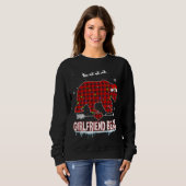 Red Kariert Buffalo Girlfriend Bear Christmas Paja Sweatshirt (Vorne ganz)
