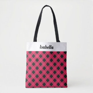 Red Kariert Buffalo Karo Weihnachten Shopping Cust Tasche
