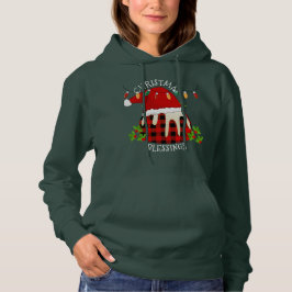 Red Kariert Buffalo Weihnachts Pudding Hoodie