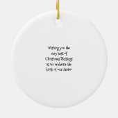 Red Kariert Buffalo Weihnachts Pudding Keramik Ornament (Hinten)