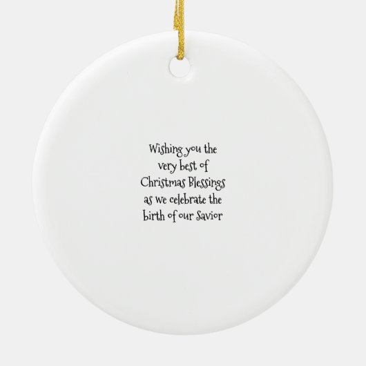 Red Kariert Buffalo Weihnachts Pudding Keramik Ornament (Hinten)