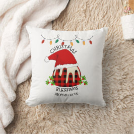 Red Kariert Buffalo Weihnachts Pudding Kissen