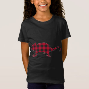 Red Kariert Chameleon Christmas Matching Buffalo F T-Shirt