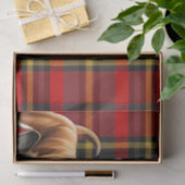 Red Kariert Christmas Basenji Dog Holiday Seidenpapier (Geschenk)