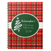 Red Kariert Christmas Personalisiert Spiral Notebo Notizblock (Vorderseite)