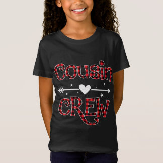 Red Kariert Cousin Crew Funny Family Matching Chri T-Shirt