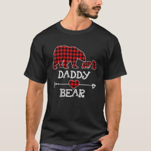 Red Kariert Daddy Bar Two Cubs Matching Buffalo Pa T-Shirt