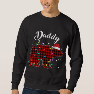 Red Kariert Daddy Bear Matching Buffalo Pajama Sweatshirt