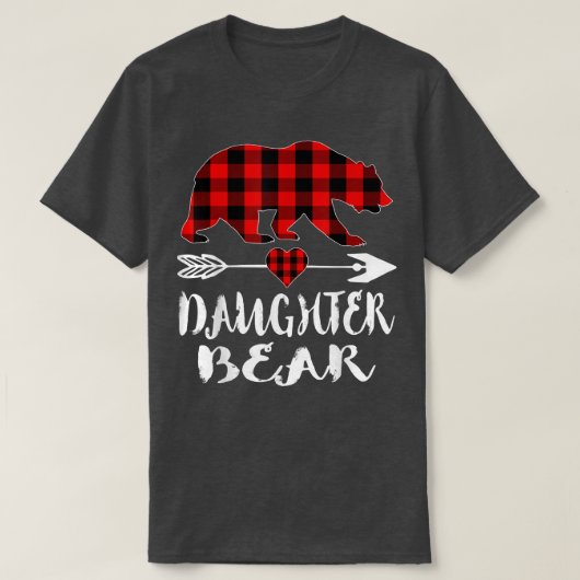 Red Kariert Daughter Bear Shirt Buffalo Familie Ch (Design vorne)