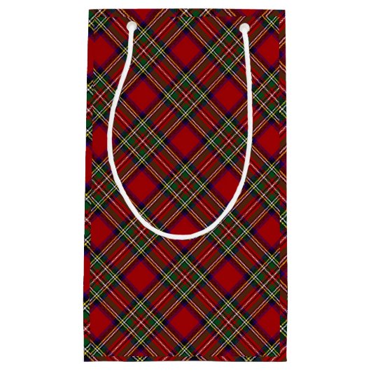 Red Kariert Design Geschenktasche Kleine Geschenktüte (Vorderseite)