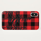 Red Kariert Evergreen Silhouette Case-Mate iPhone Hülle (Rückseite (Horizontal))
