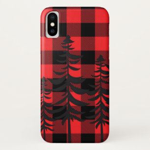 Red Kariert Evergreen Silhouette Case-Mate iPhone Hülle