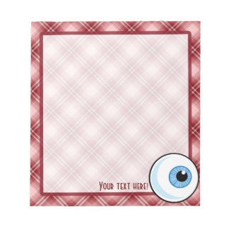 Red Kariert Eyeball Notizblock