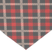 Red Kariert Flannel Lumberjack Design Großer Tischläufer (Ecke)