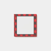 Red Kariert Flannel Post-it Klebezettel (Vorderseite)